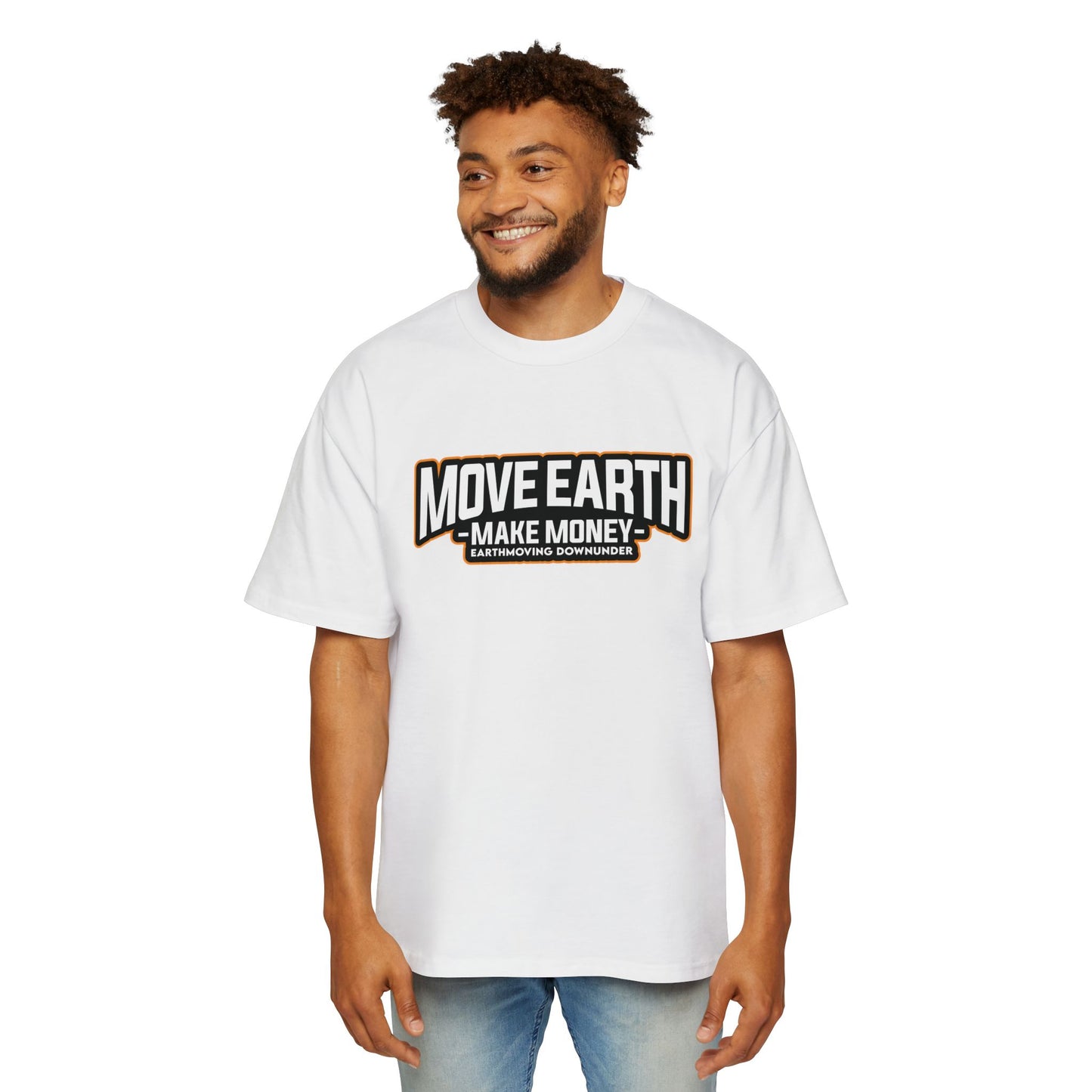 💪 Oversized Tee – "Move Earth, Make Money" 🌍💵