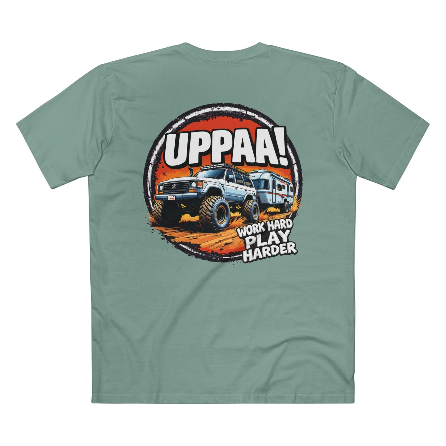 "Work Hard, Play Harder – UPPAA! Toyota Adventure T-Shirt"