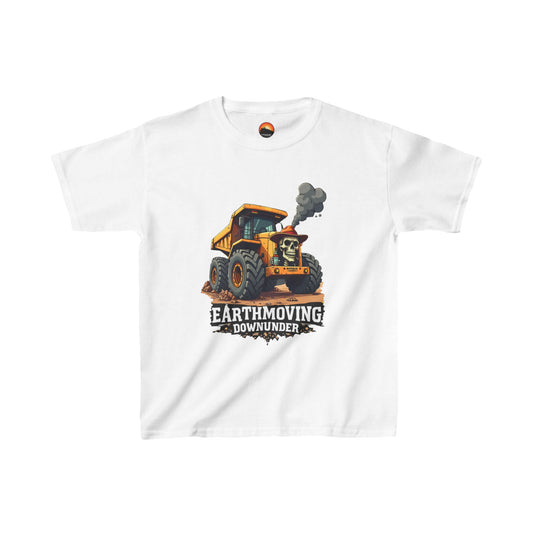 💀🚧 Tough Little Earthmover T-Shirt  - Skull Truck Edition 🚜