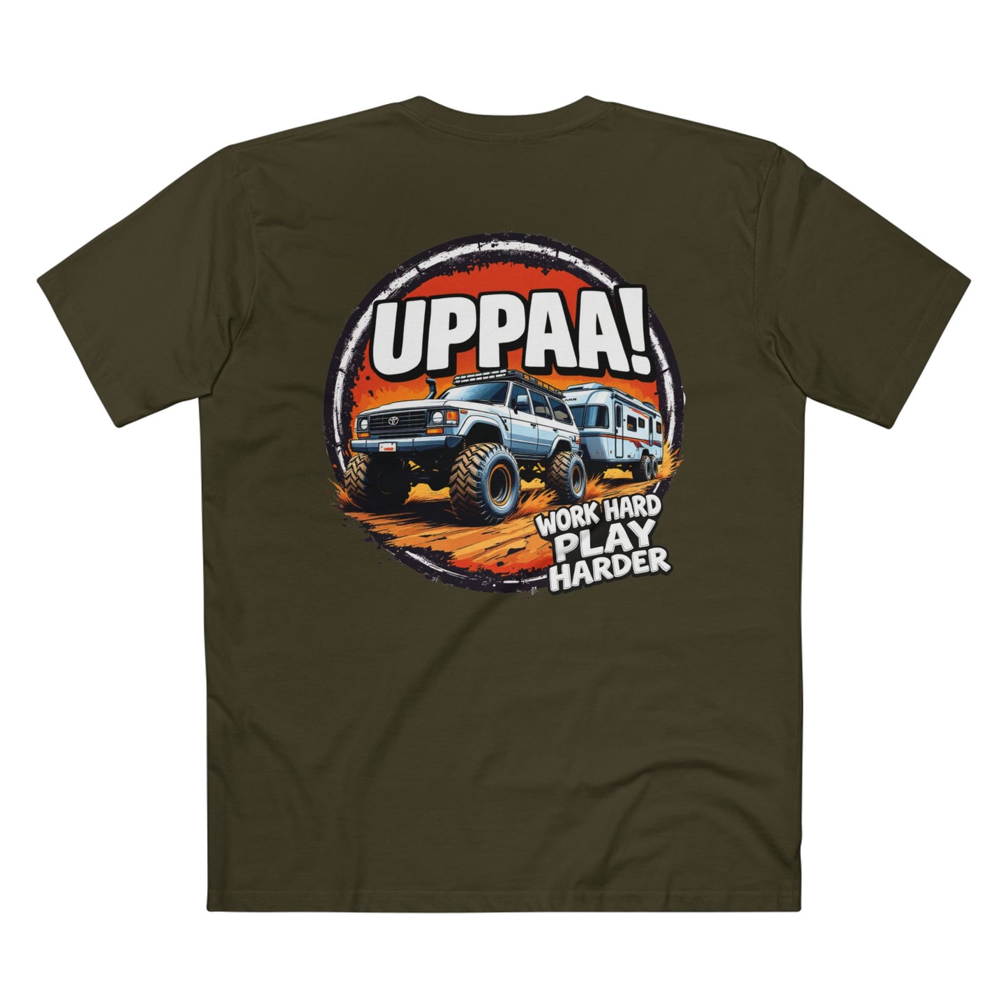 "Work Hard, Play Harder – UPPAA! Toyota Adventure T-Shirt"