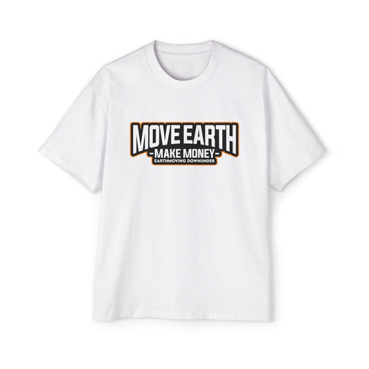 💪 Oversized Tee – "Move Earth, Make Money" 🌍💵