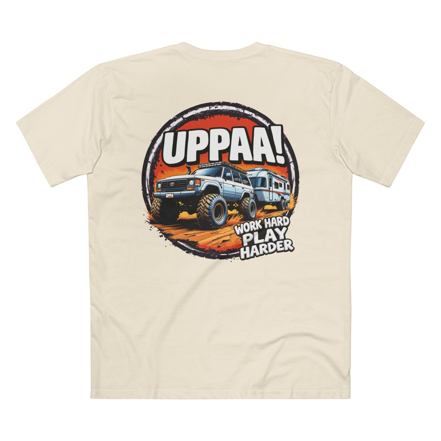 "Work Hard, Play Harder – UPPAA! Toyota Adventure T-Shirt"