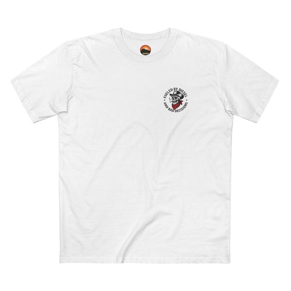 Fueled by Diesel & Bad Decisions Skull T-Shirt – Premium Heavy Equipment Operator Apparel