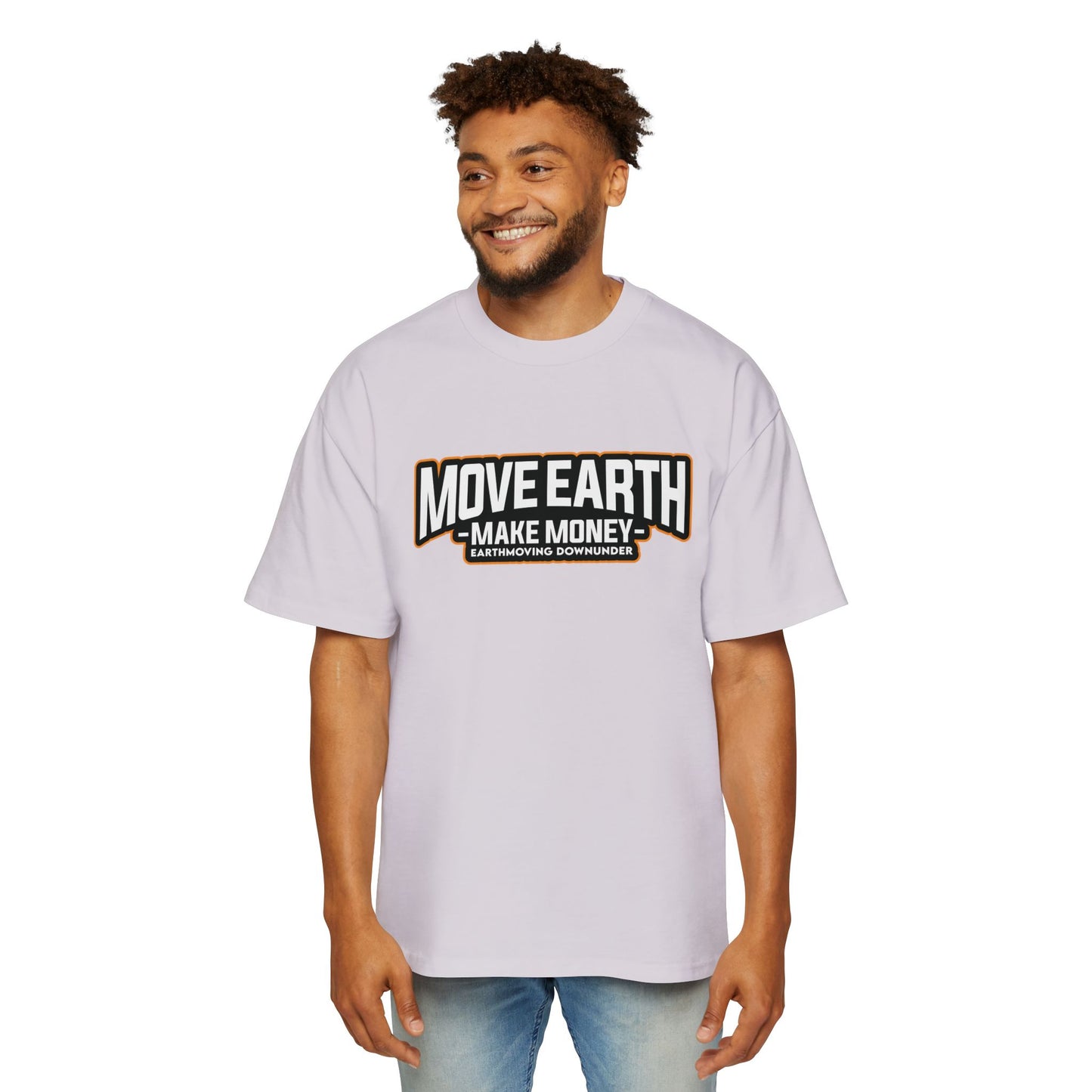 💪 Oversized Tee – "Move Earth, Make Money" 🌍💵