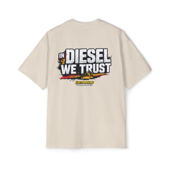 "In Diesel We Trust" Oversized T-Shirt – Heavy Equipment Diesel Apparel