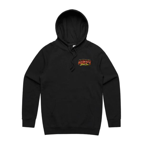 Black front flat lay