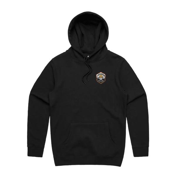 Black front flat lay