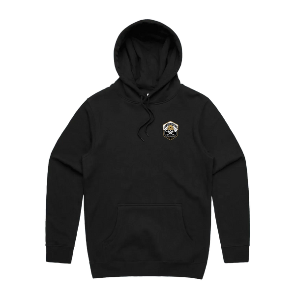 Black front flat lay