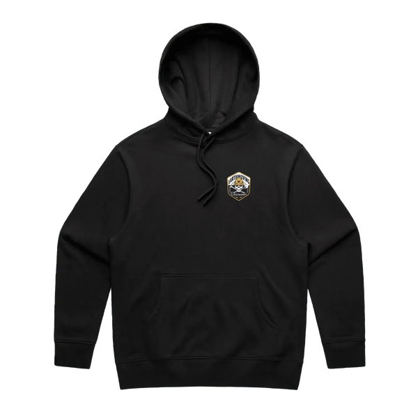 Black front flat lay