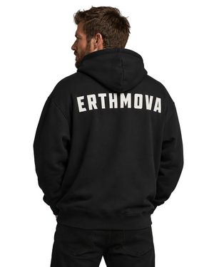 ERTHMOVA Black Heavy Oversized Hoodie — Earthmoving Downunder