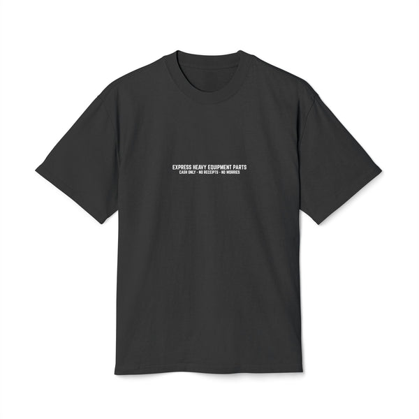 EXPRESS HEAVY EQUIPMENT PARTS -  OVERSIZED FADED HEAVY T-SHIRT