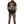 Man wearing a black t-shirt with a graphic design on the back, standing against a white background.