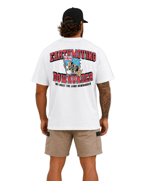 “WE BUILT THE LAND DOWN UNDER” HEAVY OVERSIZED EARTHMOVING TEE