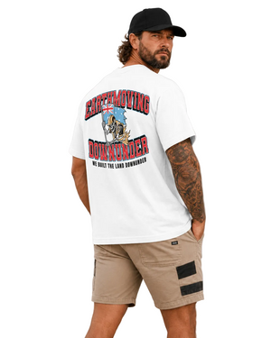 “WE BUILT THE LAND DOWN UNDER” HEAVY OVERSIZED EARTHMOVING TEE
