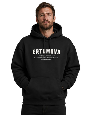 ERTHMOVA Black Heavy Oversized Hoodie — Earthmoving Downunder