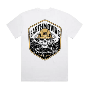DISTRESSED EMDU SKULL FADED OVERSIZED Heavyweight T Shirt for Operators & Tradies