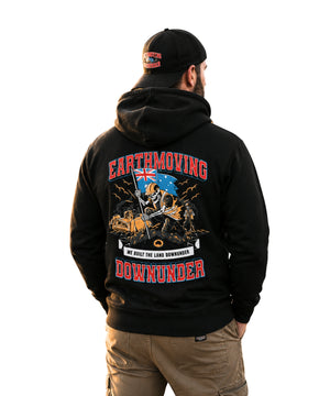 We Built The Land Downunder Aussie Pride Hoodie | Premium Australian Earthmoving Hoodie