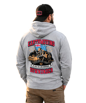 We Built The Land Downunder Aussie Pride Hoodie | Premium Australian Earthmoving Hoodie