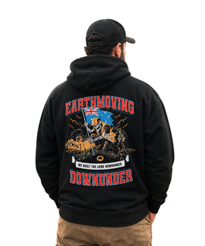 WE BUILT THE LAND DOWNUNDER AUSSIE PRIDE OVERSIZED HEAVY HOODIE
