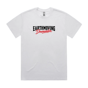 EMDU Classic Tee — Oversize Fit, White — front logo