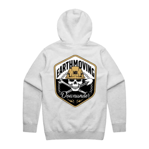 White Marle Earthmoving Hoodie