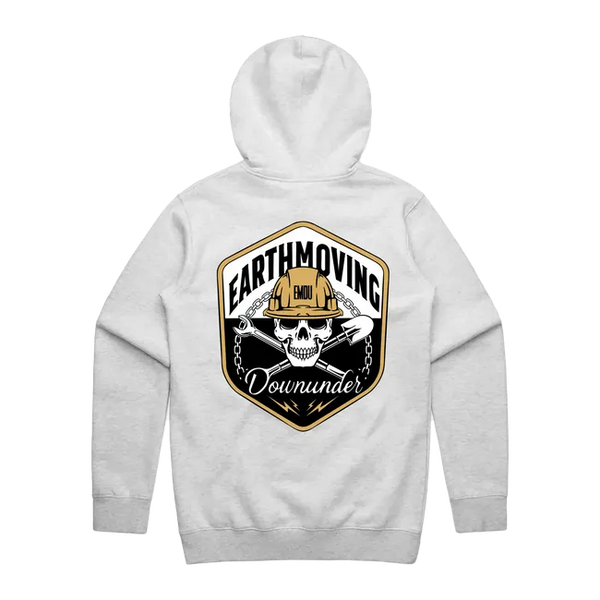 White Marle Earthmoving Hoodie