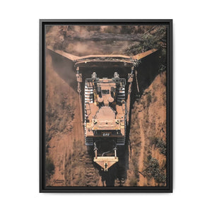 “Above the Blade” D10 Bulldozer Wooden Framed Canvas - Heavy Equipment Wall Art