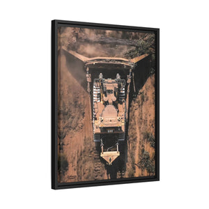 “Above the Blade” D10 Bulldozer Wooden Framed Canvas - Heavy Equipment Wall Art