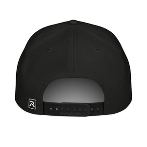 Rear view of the black Heavy Iron SnapBack showing the adjustable snapback closure.