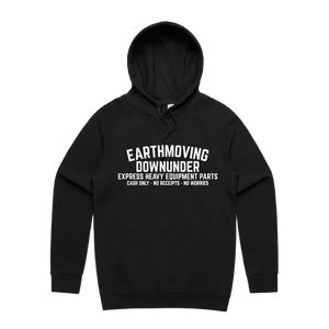 Express Heavy Equipment Parts Premium Hoodie — black, front with chest artwork