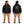 Heavy Machinery Dept. Oversize Hoodie in black — front and back model mockup
