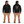 Heavy Machinery Dept. Premium Hoodie in black — front and back model mockup