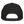 Black Richardson rope cap rear view with plain rear fabric and adjustable snapback closure. Transparent background.