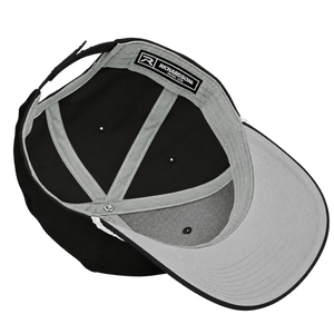 Interior of the Richardson rope cap showing the sweatband, panel construction and underside of the peak. Transparent background.