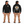 EMDU Skull Logo Premium Hoodie in black — front and back model mockup