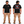 We Built the Land Down Under Tee — Premium Fit Black, front and back model mockup