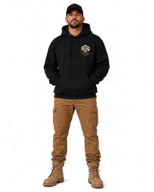 EMDU Skull Logo Hoodie "BASIC FIT" Built for Site Legends