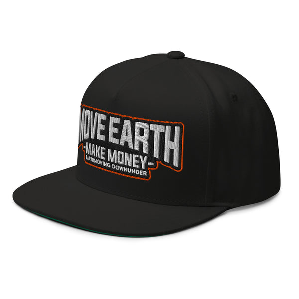 "Move Earth Make Money" 5-Panel Snapback Hat – Heavy Equipment Lifestyle Apparel