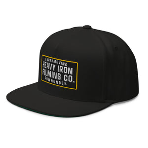 HEAVY IRON FILMING CO. x Earthmoving Downunder Black FlexFit SnapBack / Trucker Hat