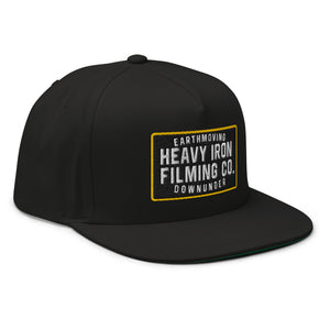 HEAVY IRON FILMING CO. x Earthmoving Downunder Black FlexFit SnapBack / Trucker Hat